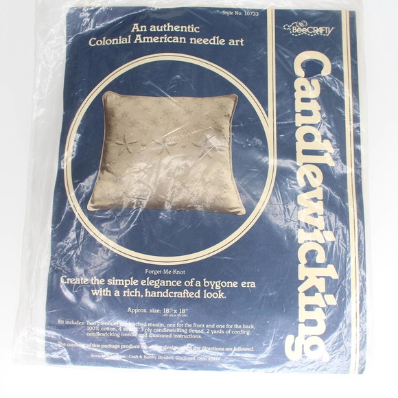 Bee Crafty Candlewicking Kit Forget Me Knot Colonial American Needle Art 10733 - Picture 1 of 4